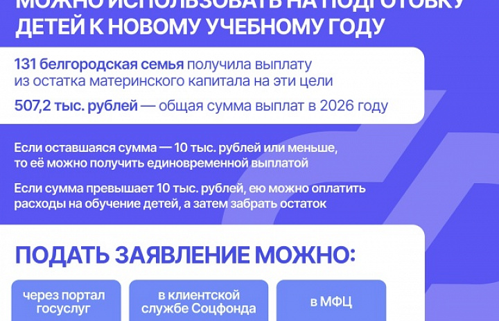 Остаток маткапитала может помочь с расходами к школе.